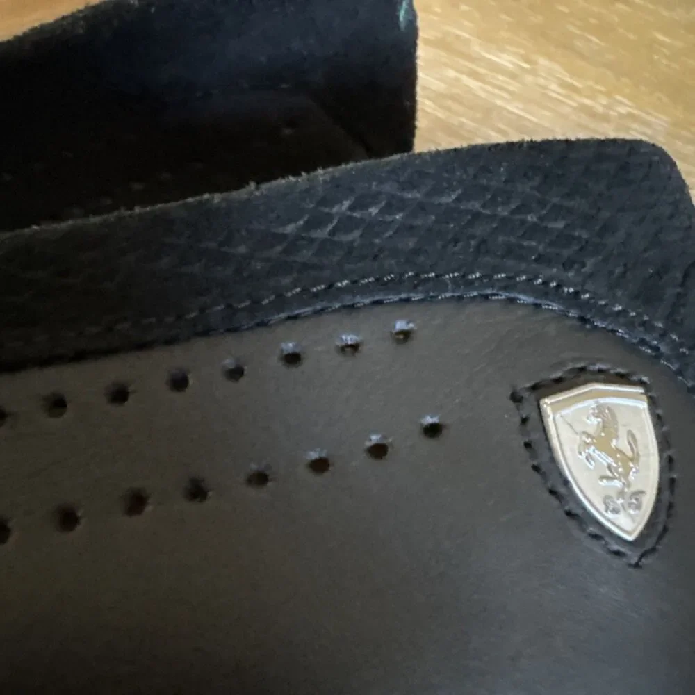 Puma Ferrari SF Black Leather And Suede Driving Loafers Shoes Men's Sz 11.5 Cool